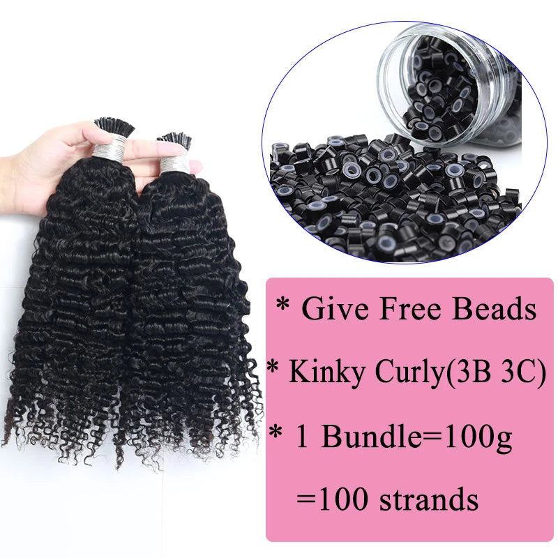 I TIP KINKY CURLY HAIR